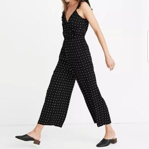 MADEWELL》NWT BEST SELLER Grid Dot Ruffle Jumpsuit